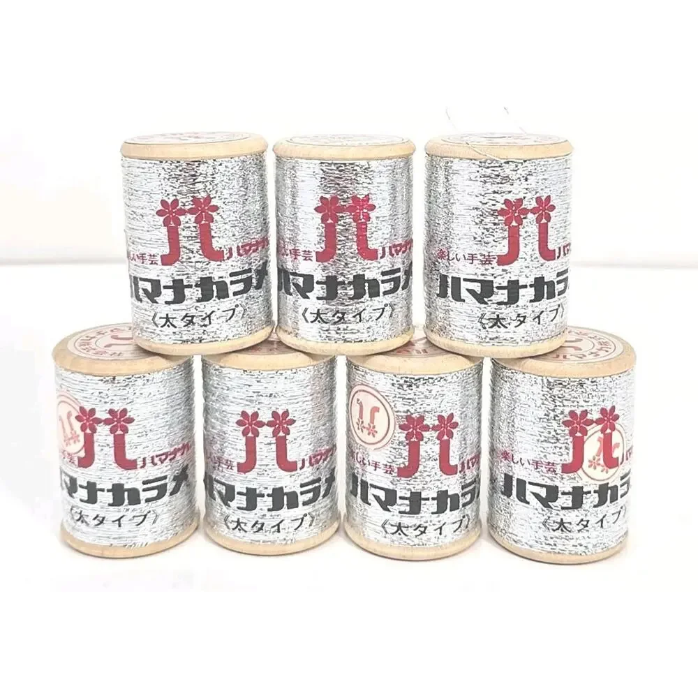 Hamanakarame Thread Color #228 Gliter Silver Lot of 7 U326